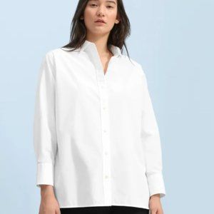 Everlane Poplin Oversized Shirt, Size 4, White